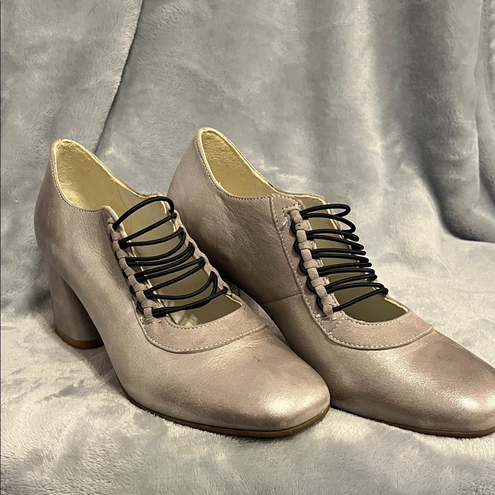 Custom Girotti Chic Women's Lace-Up Heels in Silver